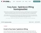 Svůdný pohled zákrokem Foxy Eyes / Spánkový lifting