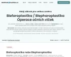 Blefaroplastika - Plastická operace očních víček